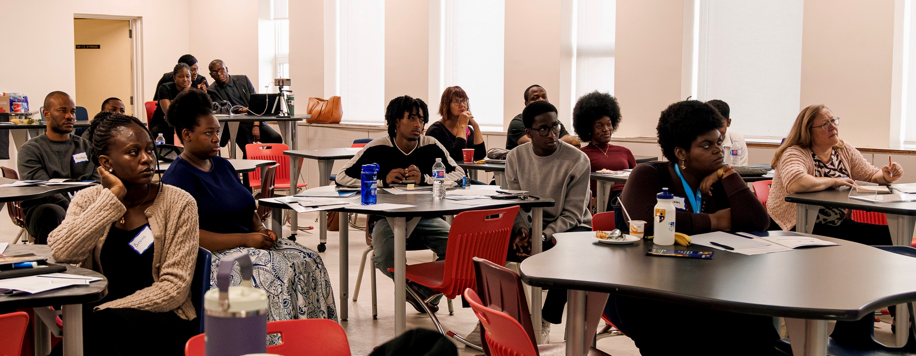 Students listen and engage during a professional development session at the Loy Excellentia Beyond the Classroom workshop at Brandon University.