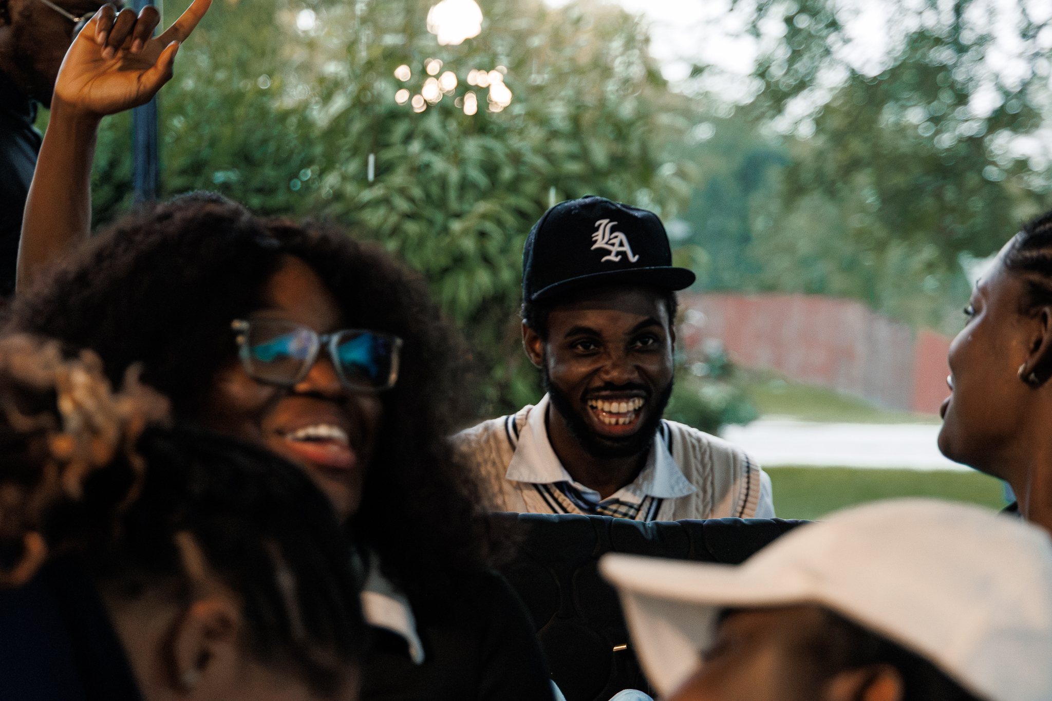 Students laughing together during the 2026 Loy Excellentia Picnic in Brandon, Manitoba.